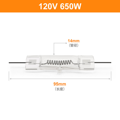 Bóng đèn Halogen thạch anh GY9.5 120V 650W Đôi kết thúc 3200k Điện áp cao trung bình