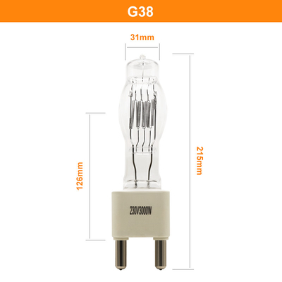 Đèn chiếu sáng hàng hải 230V 3000W Bóng đèn Halogen Thuyền G38 3200K Sân khấu Studio