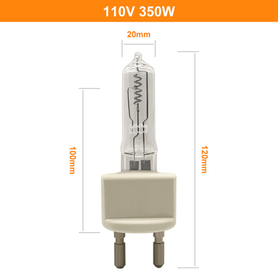 110V 350W G22 Bóng đèn thạch anh trong suốt Đèn đầu máy Halogen