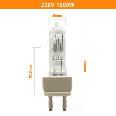 Đèn Halogen vonfram 230V 1000W cho máy quang phổ G22
