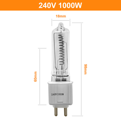 Đèn Halogen Vonfram G9.5 240V 1000w Đèn sân khấu một đầu và Đèn studio