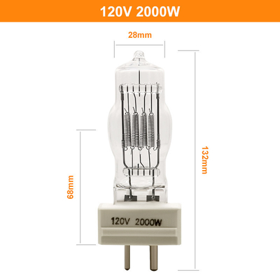 GY16 2000W 120v Bóng đèn chiếu sáng Halogen Hàng hải được CE phê duyệt