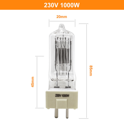 Bóng đèn Halogen thạch anh 230V 1000w GY9 5 Bóng đèn rọi biển 85mm