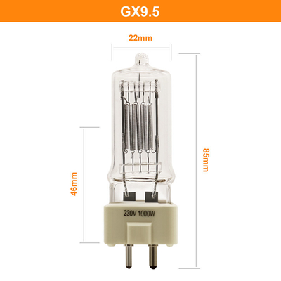 Bóng đèn Halogen thạch anh 230V 1000W GX9.5 Đèn quang học Sylvania tương thích