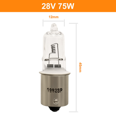 Bóng đèn pha Halogen thạch anh đầu máy 1982SP 28v Đèn Halogen điện áp thấp 75w