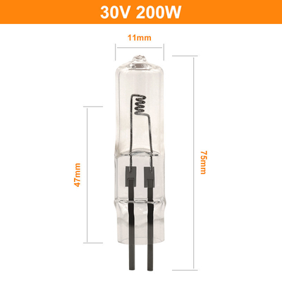 Màn hình hiển thị Halogen 30V 200W Đèn quang Hai pin Bóng đèn Halogen Loại chèn hạt nhỏ