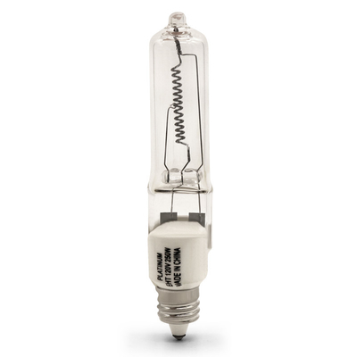 Bóng đèn Halogen 120v 250w E11 3000k Đèn cơ sở nến nhỏ trong suốt