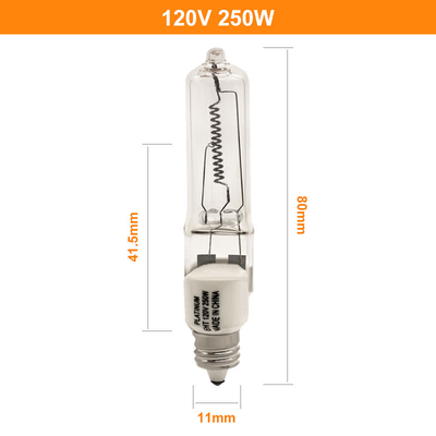 Bóng đèn Halogen đơn một đầu 120V 250W Jd E11 Đèn nến mini