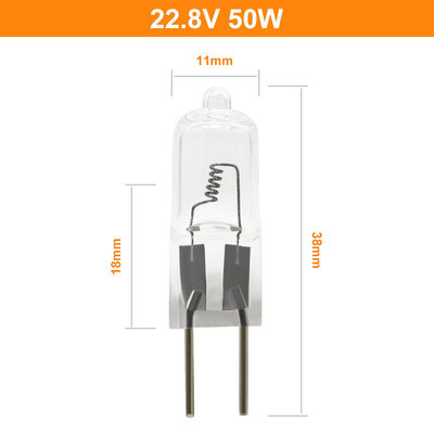 22.8V 50W Đèn Halogen một đầu kết thúc Đèn chiếu dây tóc hoạt động theo trục