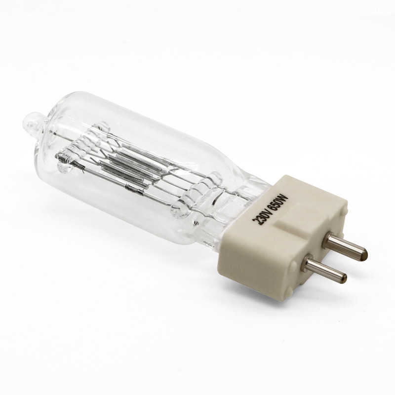 Màn hình hiển thị Halogen 230V 650W GX9.5 Đèn quang sân khấu 3400K 300H 20000 Lumens