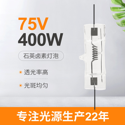 Bóng đèn Halogen kết thúc đôi 75V 400w Đèn pha ô tô Đèn pha Đèn thạch anh Ánh sáng